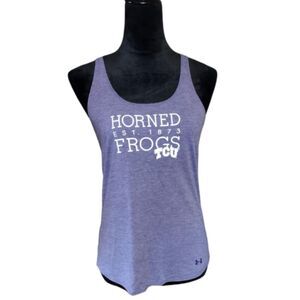 Under Armour Activewear Racer Back Women's Small Purple Heat Gear From TCU!